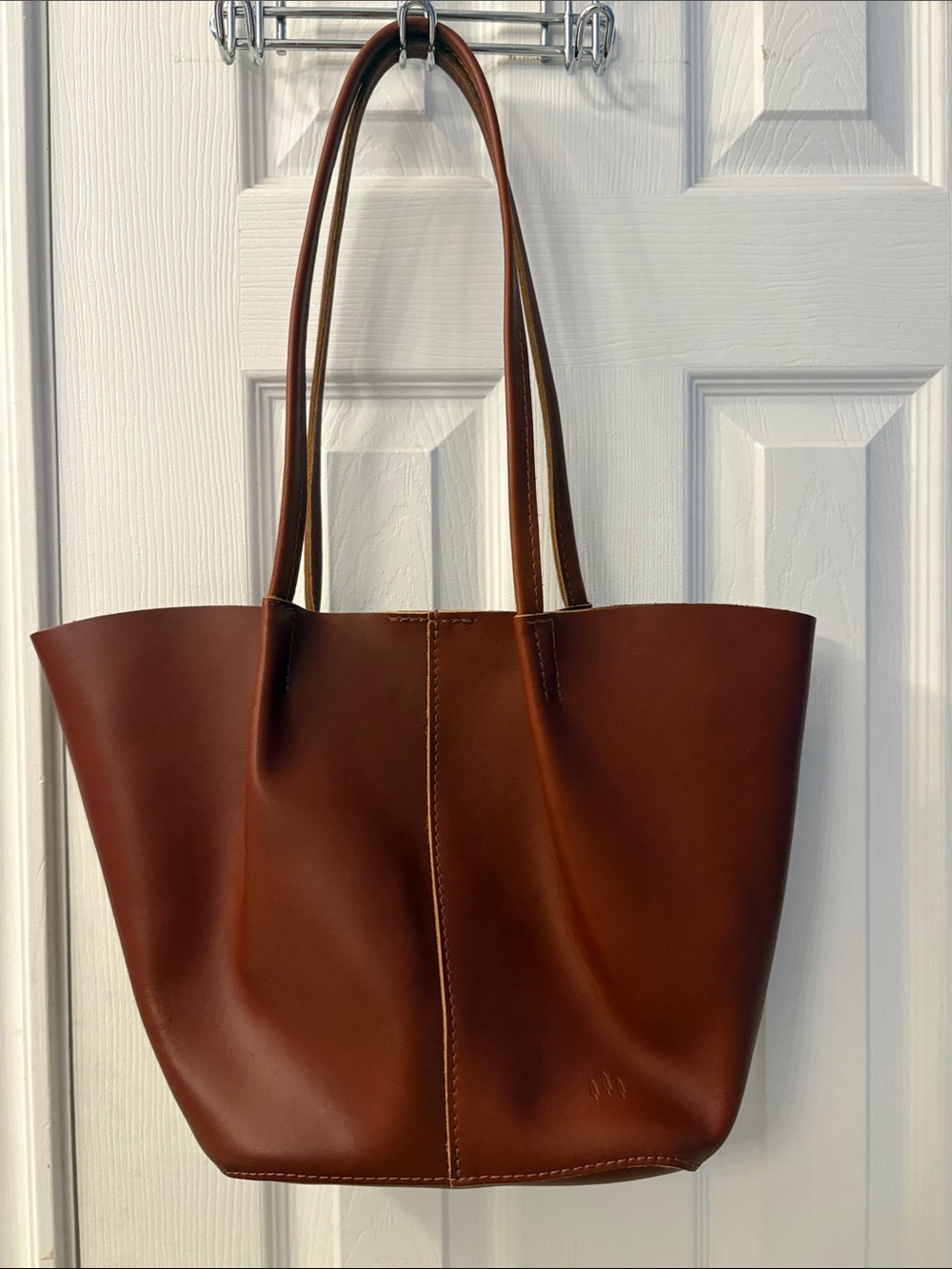 Portland Large Devon Classic Brown Leather Tote Bag. Beautiful leather.